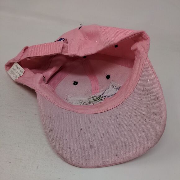 Puerto Rico Flag Frog Strapback Hat Pink OSFA Embroidered Adjustable - Picture 6 of 7